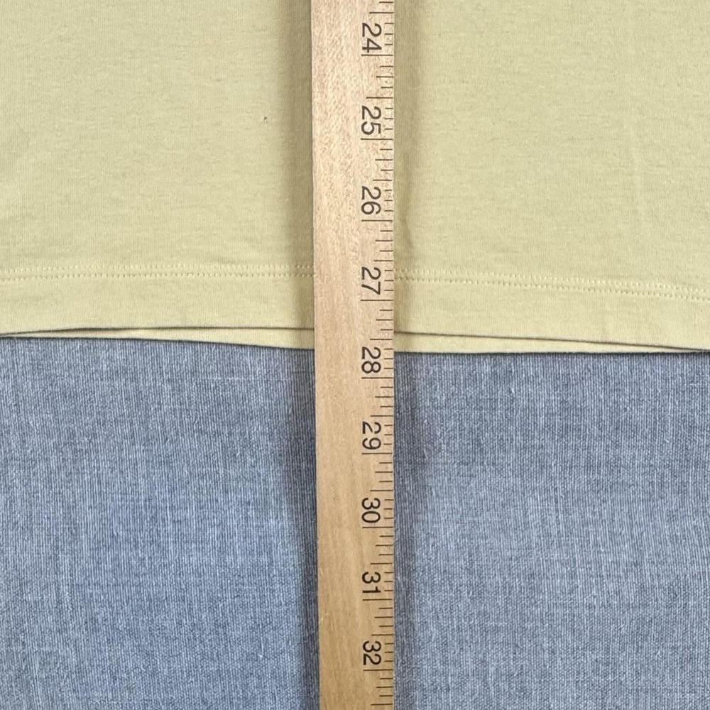 Burberry Shirt Womens XL Yellow Nova Check Cuff Short Sleeve Stretch Crewneck - Picture 8 of 8